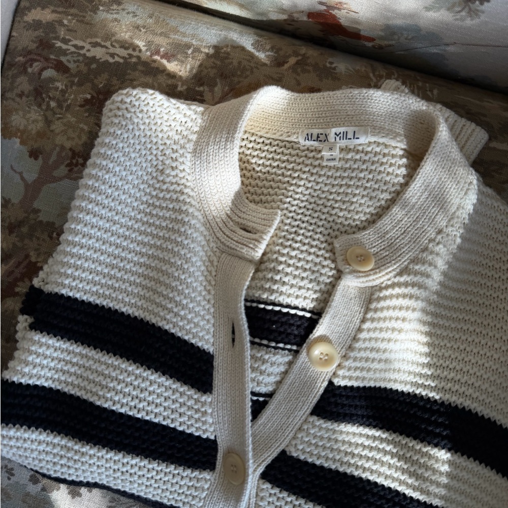 Alex Mill Cardigan in Cream and Black